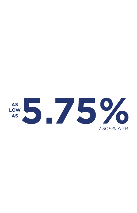 Construction Loan Special. As low as 5.75% 7.306% APR