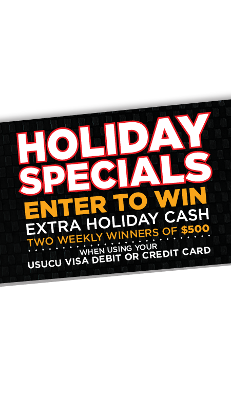 Enter to win extra holiday cash. Two weekly winners of $500 when ysing your Goldenwest Debit or Credit Card