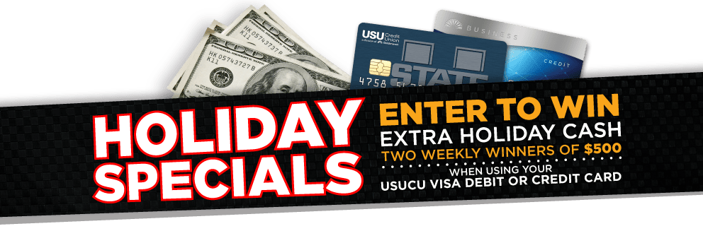 Enter to win extra holiday cash. Two weekly winners of $500 when ysing your Goldenwest Debit or Credit Card