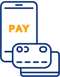 illustrated phone and credit card