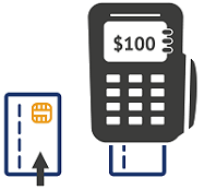 EMV Step 1: Insert card chip first