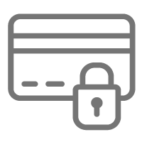 Credit card icon with lock