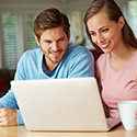 Couple with a computer